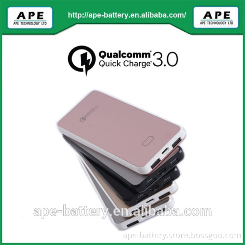 Qualcomm Quick charge 3.0 certificated power bank 8000mAh